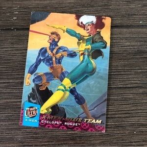 X-men ’94 Fleer Ultra trading card: X-Men Blue Team: Cyclops & Rogue #114